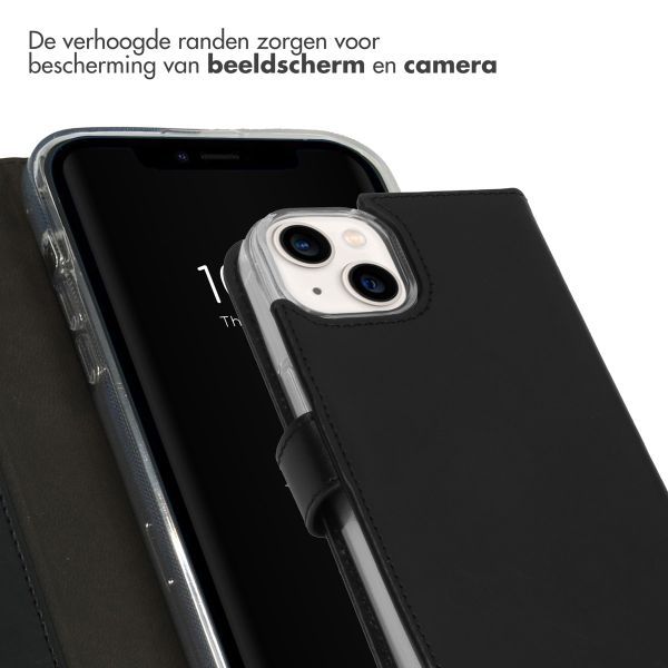Selencia Echt Leren Bookcase Apple iPhone 14 - Zwart