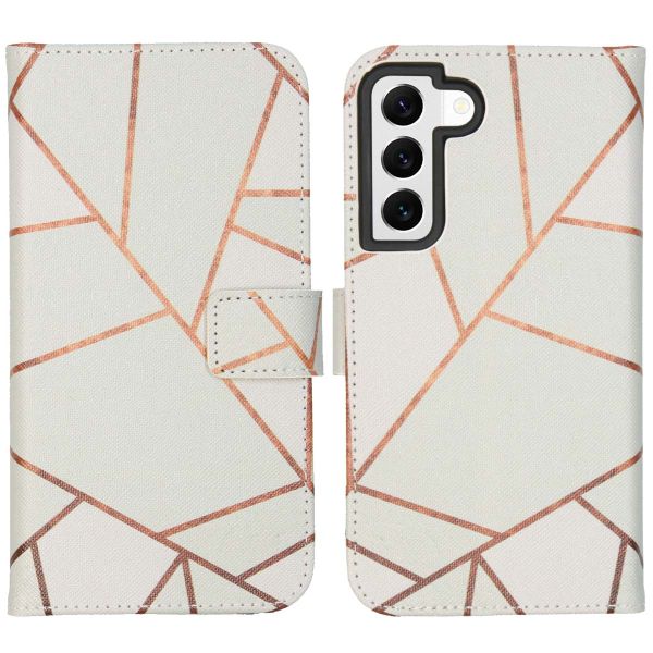 imoshion Design Softcase Bookcase Samsung Galaxy S22 - White Graphic