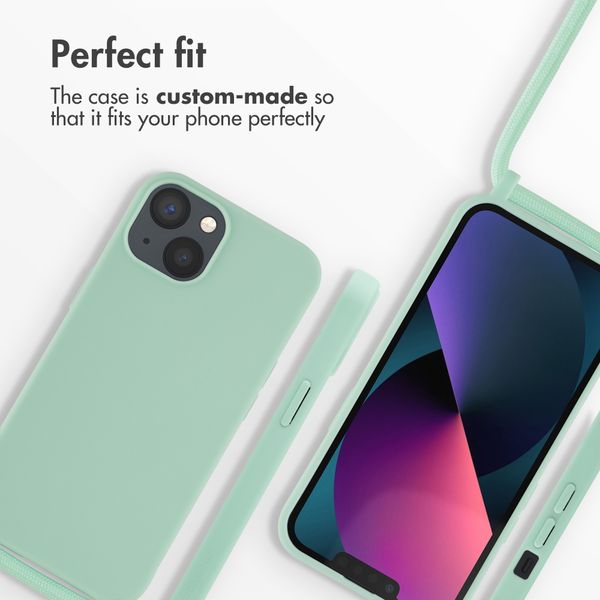 imoshion Silicone Case with Strap Apple iPhone 13 - Mint Green