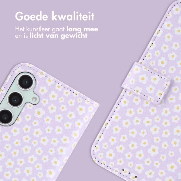 imoshion Design Bookcase Samsung Galaxy S25 - White Daisy