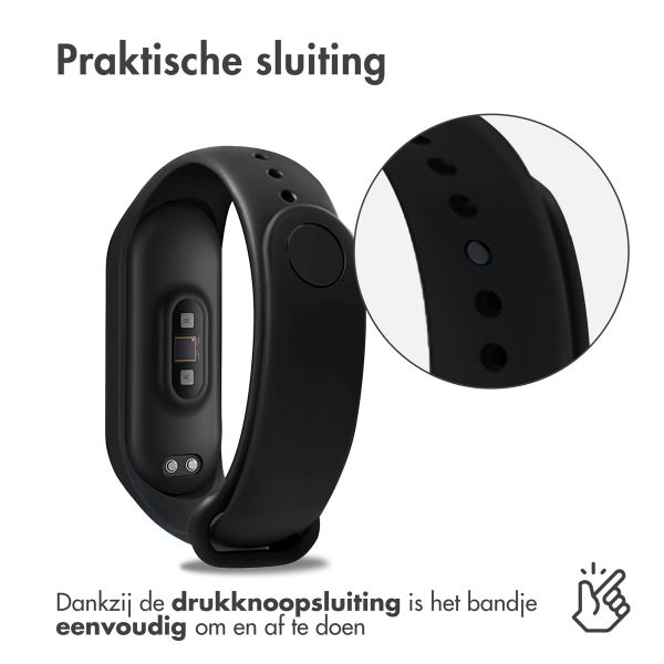 imoshion Siliconen Sport bandje Xiaomi Mi Band 3 / 4 - Zwart