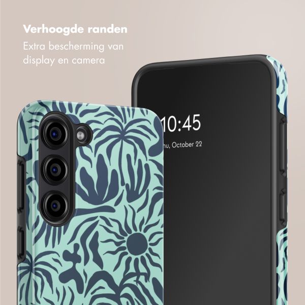 Selencia Vivid Backcover Samsung Galaxy S23 - Tropical Vibes Light Blue