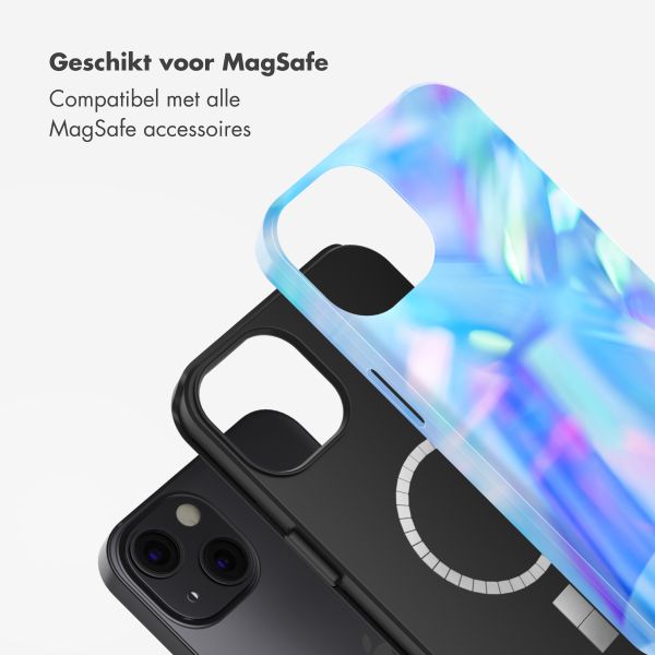 Selencia Vivid Tough Backcover met MagSafe iPhone 13 - Holographic Blue Dream