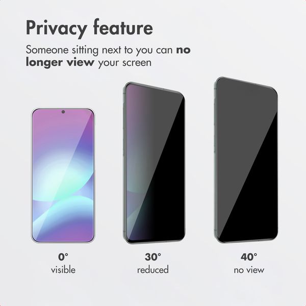 Accezz Privacy Tempered Glass Screen Protector + Applicator Samsung Galaxy A57 (5G)