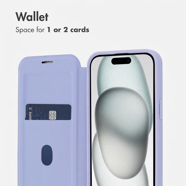 imoshion Transparent Bookcase with MagSafe Apple iPhone 15 - Lilac