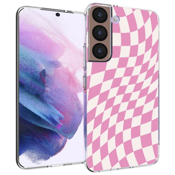 imoshion Design hoesje Samsung Galaxy S22 - Retro Pink Check