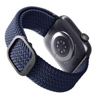 Uniq Aspen Braided bandje Apple Watch Series 1 t/m 9 / SE (38/40/41 mm) | Series 10 / 11 (42 mm) - Oxford Blue