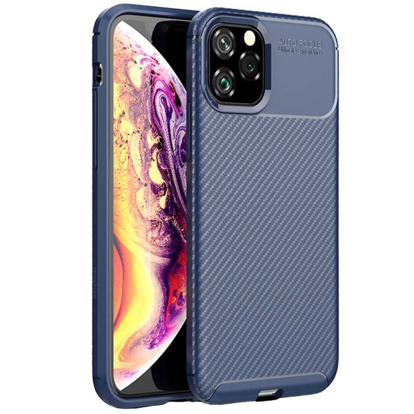 imoshion Carbon Softcase Backcover iPhone 11 Pro Max - Blauw