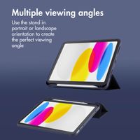Accezz Smart Silicone Book Case Apple iPad 11 (2025) 11 inch A16 / iPad 10 (2022) 10.9 inch - Dark Blue