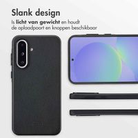 Accezz MagSafe Leather Backcover Samsung Galaxy A36 / A56 - Onyx Black