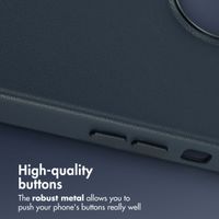 Accezz MagSafe Leather Backcover Apple iPhone 13 - Nightfall Blue