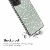 imoshion Design hoesje Apple iPhone 12 (Pro) - Smoke Green Flowers