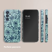 Selencia Vivid Tough Backcover Samsung Galaxy A35 - Tropical Vibes Light Blue