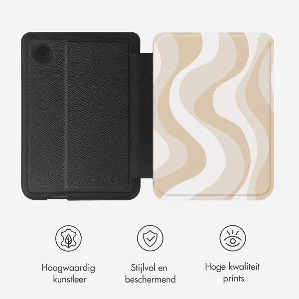 Selencia Vivid Bookcase Kobo Clara Colour / Clara BW - Desert Waves Beige