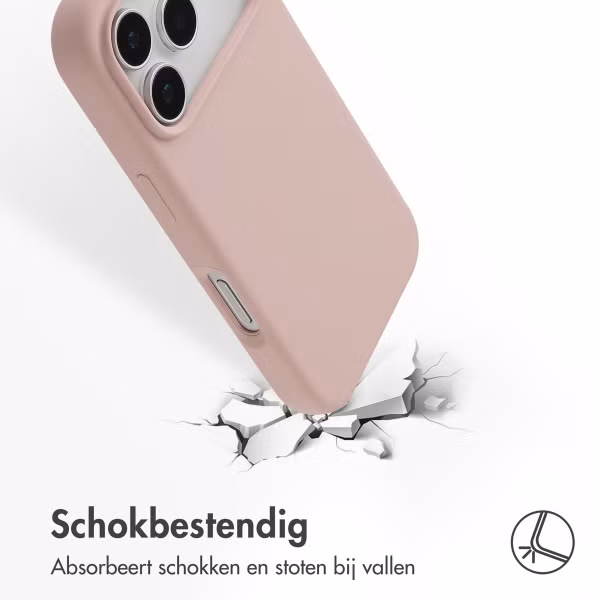 Accezz Liquid Silicone Backcover met MagSafe Apple iPhone 17 Pro - Roze