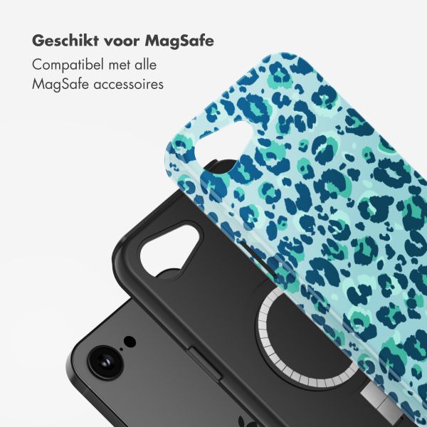 Selencia Vivid Backcover met MagSafe Apple iPhone 16e - Wild Spots Light Blue