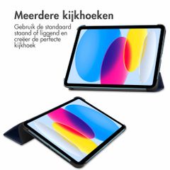 imoshion Trifold Bookcase Apple iPad 11 (2025) 11 inch A16 / iPad 10 (2022) 10.9 inch - Blauw