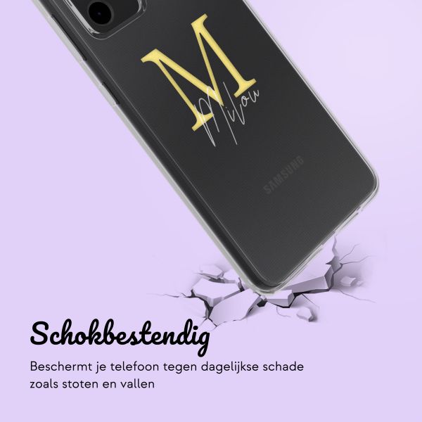 Gepersonaliseerd hoesje met hartje Samsung Galaxy A52(s) (5G/4G) - Letter