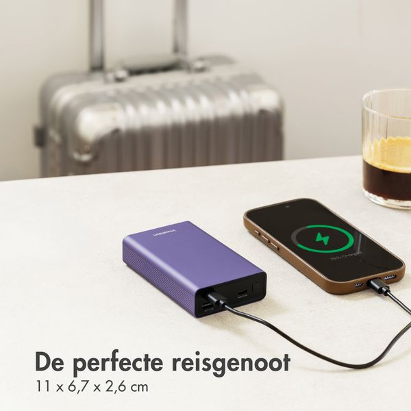 imoshion Ultra Series Aluminium Powerbank 20.000 mAh - Quick Charge en Power Delivery - Tropical Violet