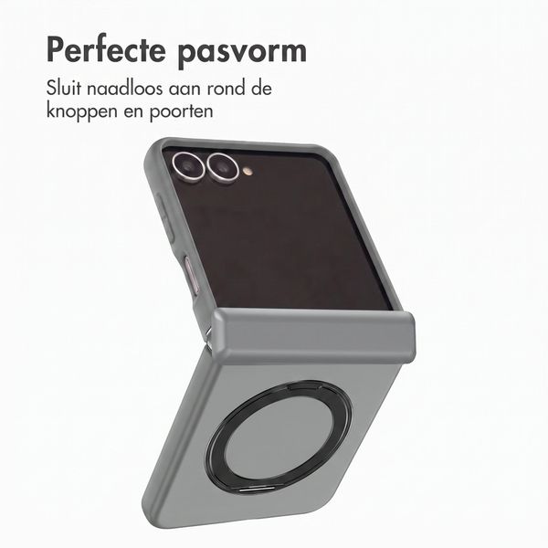 Accezz Color Backcover met MagSafe en Ringstand Samsung Galaxy Z Flip 8 - Grijs