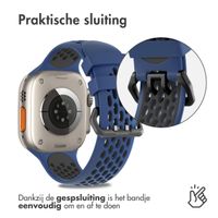 imoshion Siliconen sport bandje gesp Apple Watch Series 1 t/m 10 / SE / Ultra (2) (44/45/46/49 mm) - Blauw / Zwart