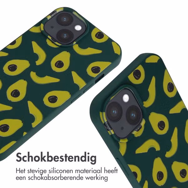 imoshion Siliconen design hoesje met koord Apple iPhone 15 - Avocado Green