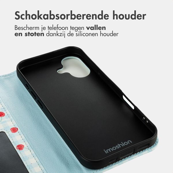 imoshion Design Bookcase Apple iPhone 16 - Cherry Check