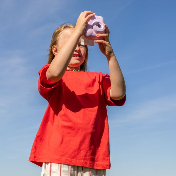 imoshion Kids Camera met Fotoprinter - Kindercamera - Foto's/Video's/Spelletjes - Lichtblauw