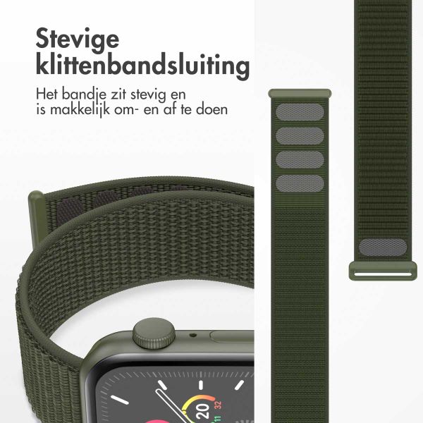 imoshion Nylon bandje Apple Watch Series 1 t/m 11 / SE / Ultra (44/45/46/49 mm) - Army Green