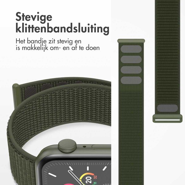 imoshion Nylon⁺ bandje Apple Watch Series 1 t/m 10 / SE / Ultra (2) (44/45/46/49 mm) - Army Green