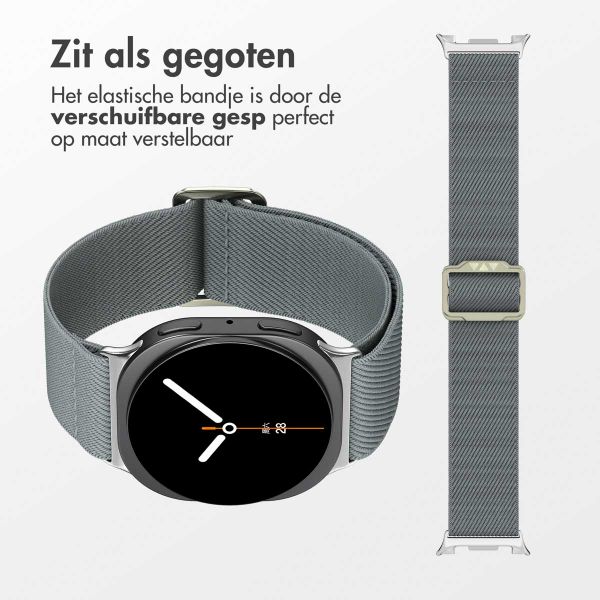 imoshion Elastisch Nylonbandje voor de Samsung Galaxy Watch 8 (Classic) - 40 / 44 / 46mm - Grijs