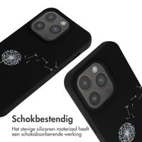 imoshion Siliconen design hoesje met koord iPhone 15 Pro - Dandelion Black