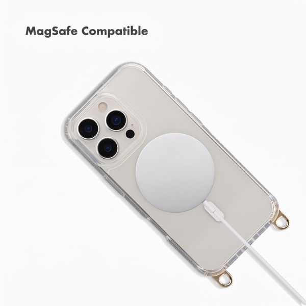 Selencia Rivièra MagSafe Back Cover with detachable hooks Apple iPhone 16 Pro - Transparent