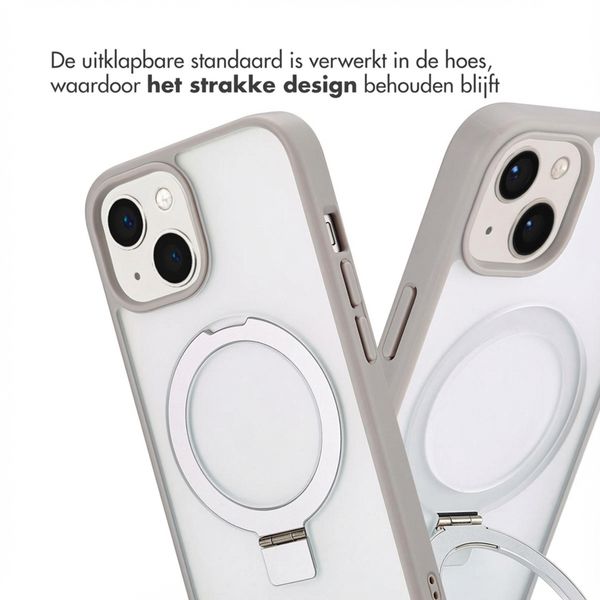 Accezz Ring Stand Backcover met MagSafe Apple iPhone 15 - Grijs