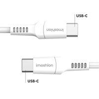 imoshion Braided USB-C naar USB-C kabel - 0,5 meter - Wit