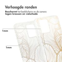 imoshion Design hoesje Motorola Moto G54 - Golden Leaves Transparant