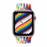 Apple Gevlochten solobandje Apple Watch Series 1 - 11 / SE / Ultra (44/45/46/49 mm) - Maat 2 - Pride Edition