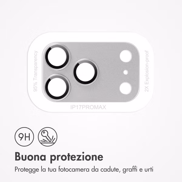 imoshion Camera Protector Glas 2 Pack Apple iPhone 17 Pro Max - Silver