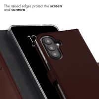 Selencia Genuine Leather Book Case Samsung Galaxy A27 (5G) - Dark Brown