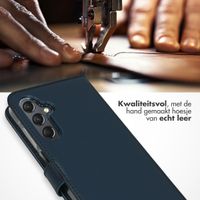 Selencia Echt Leren Bookcase Samsung Galaxy A25 (5G) - Blauw