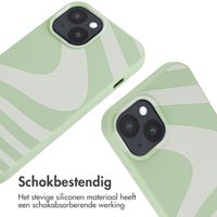 imoshion Siliconen design hoesje met koord Apple iPhone 15 - Retro Green