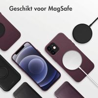 Accezz MagSafe Leather Backcover Apple iPhone 12 (Pro) - Heath Purple