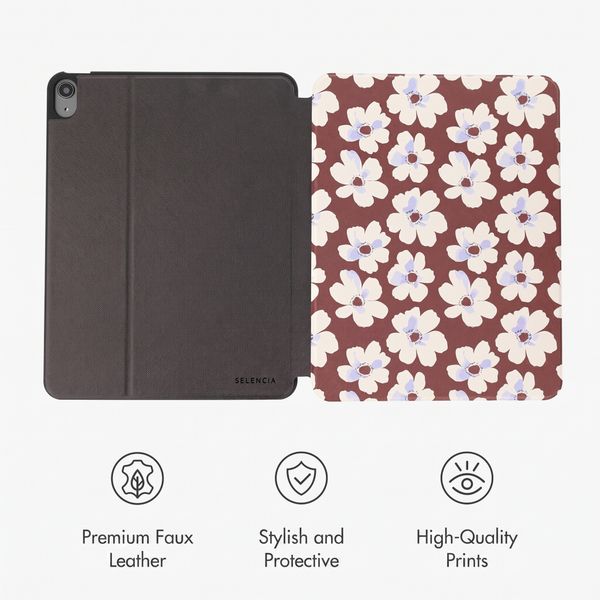 Selencia Vivid Tablet Case Apple iPad 11 (2025) 11 inch A16 / iPad 10 (2022) 10.9 inch - Choco Flower Pop