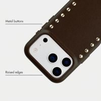 Selencia Studs Back Cover with MagSafe Apple iPhone 17 Pro - Cacao Crush