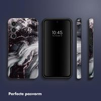 Selencia Vivid Backcover Samsung Galaxy A35 - Chic Marble Black