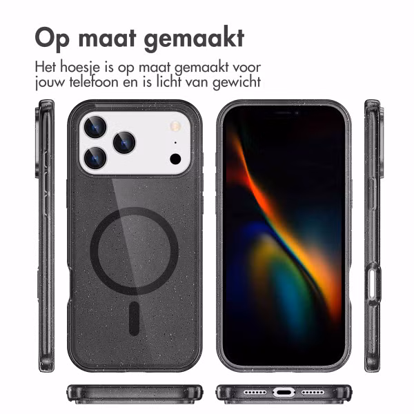 imoshion Sparkle Backcover met MagSafe Apple iPhone 17 Pro Max - Zwart