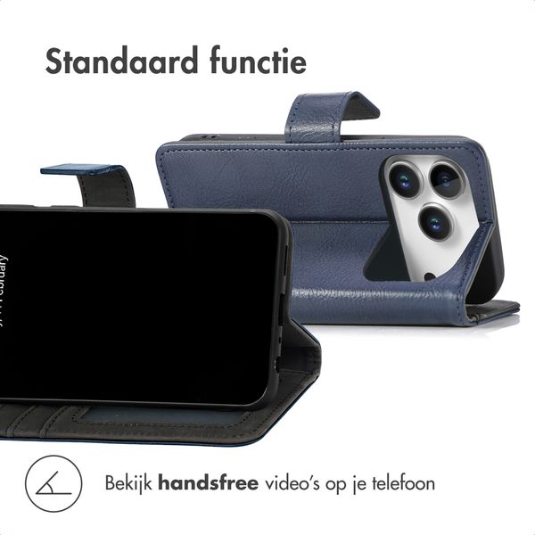 imoshion Luxe Bookcase Apple iPhone 18 Pro Max / 17 Pro Max - Donkerblauw