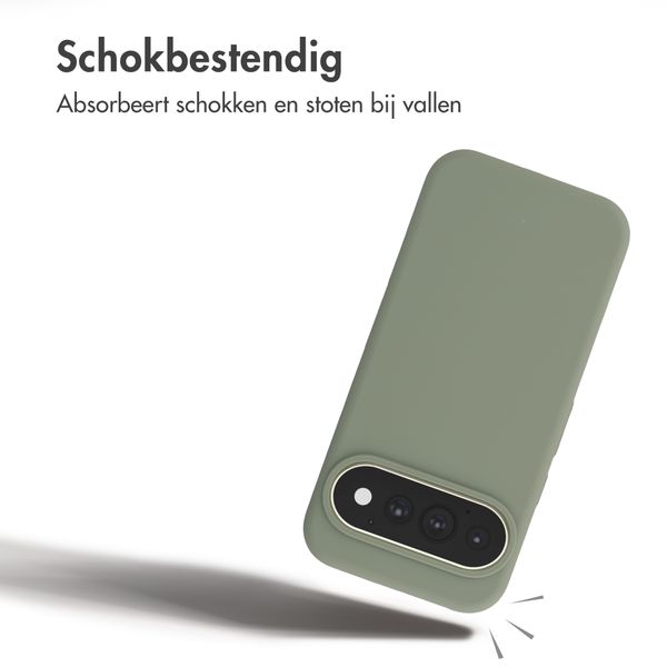Accezz Liquid Silicone Backcover met MagSafe Google Pixel 11 / 11 Pro / 10 / 10 Pro - Cooper Green