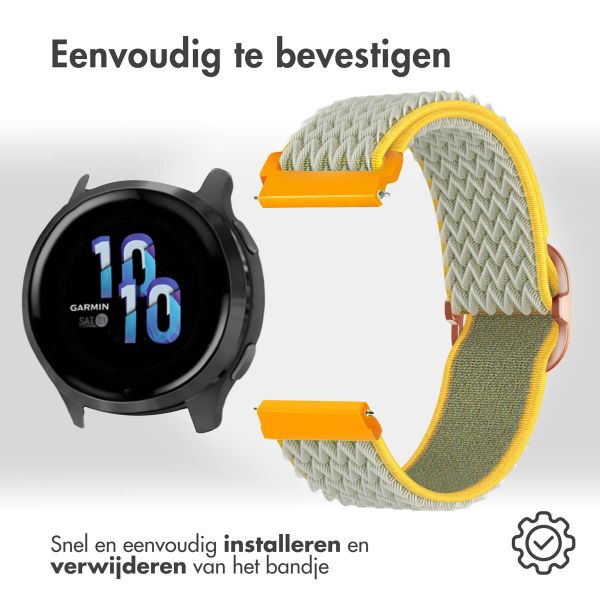 imoshion Elastisch nylon bandje - Universeel 22 mm aansluiting - Groen / Geel