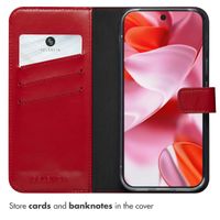 Selencia Genuine Leather Book Case Google Pixel 10 / 10 Pro - Red